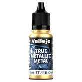 Vallejo Hobby Supplies > Paints True Metallic Metal: Light: Greenish Gold (18ml) 8429551771160 VJP77116
