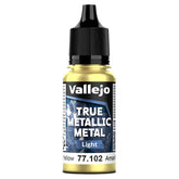 Vallejo Hobby Supplies > Paints True Metallic Metal: Light: Radiant Yellow (18ml) 8429551771023 VJP77102