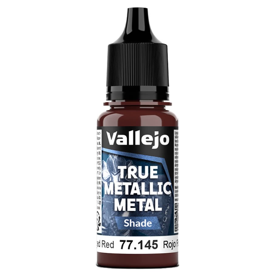 Vallejo Hobby Supplies > Paints True Metallic Metal: Shade: Forged Red (18ml) 8429551771450 VJP77145