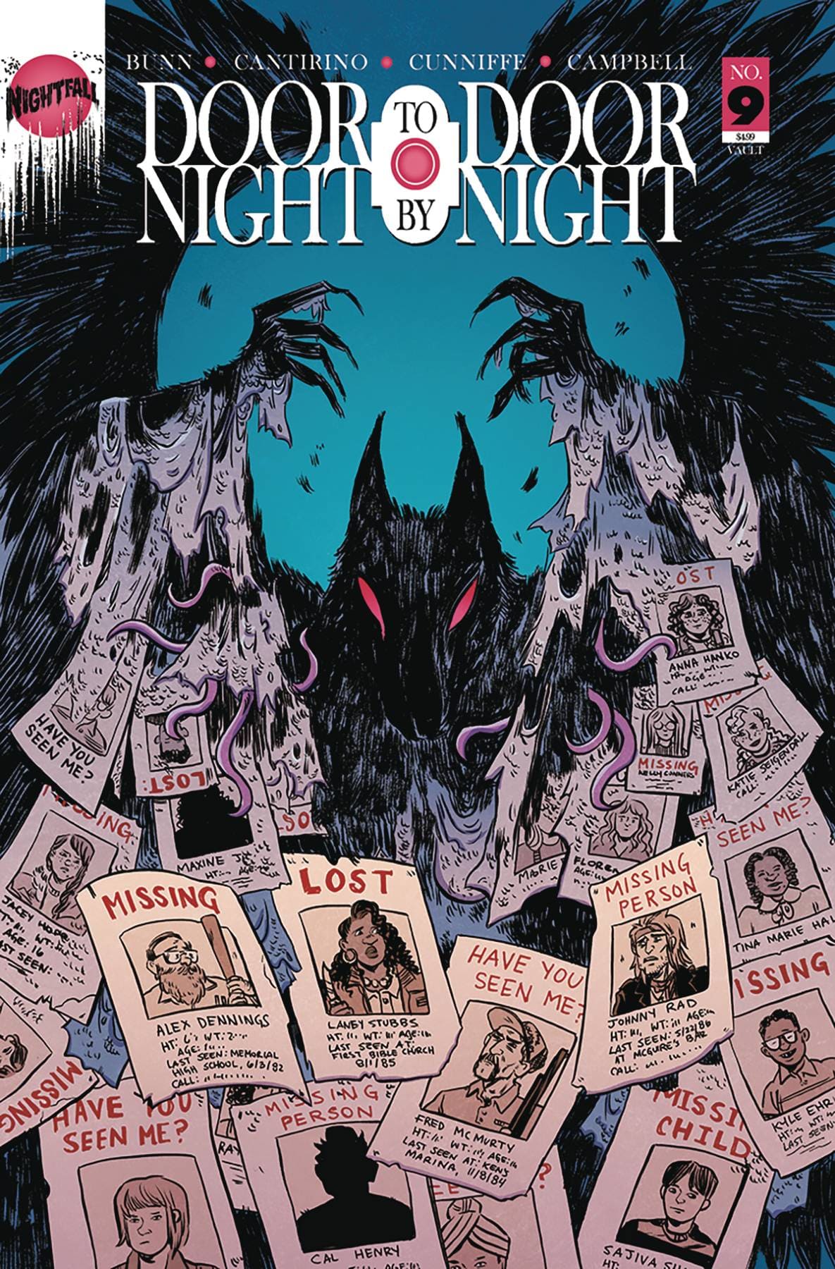 Vault Comics Comic Books DOOR TO DOOR NIGHT BY NIGHT #9 CVR A CANTIRINO 85876100683600911 JUL232090