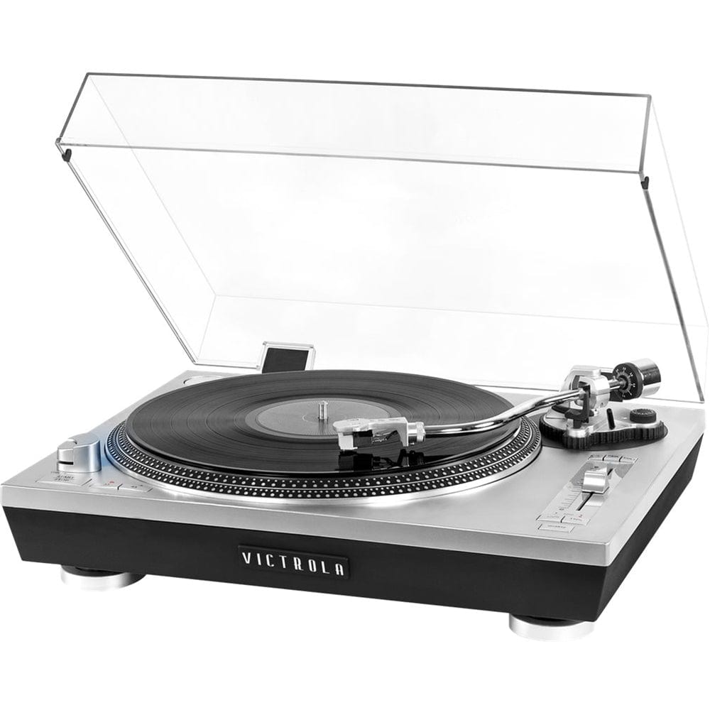 Victrola Music > Audio Equipment Victrola: VPRO-2000-SLV - Professional Turntable, Silver 816203018731 VCTA18731