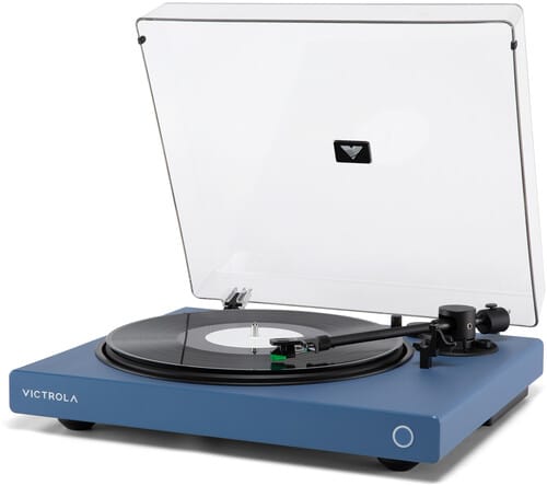 Victrola Music > Audio Equipment Victrola VPT-1520-BLU Wave Bluetooth Turntable (Blue) 850063203395 VCTA03395