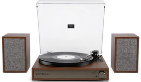 Victrola Music > Audio Equipment Victrola VTS-1300-WLN Harmony Bluetooth Record Player with Speakers (Walnut) 850063203487 VCTA03487