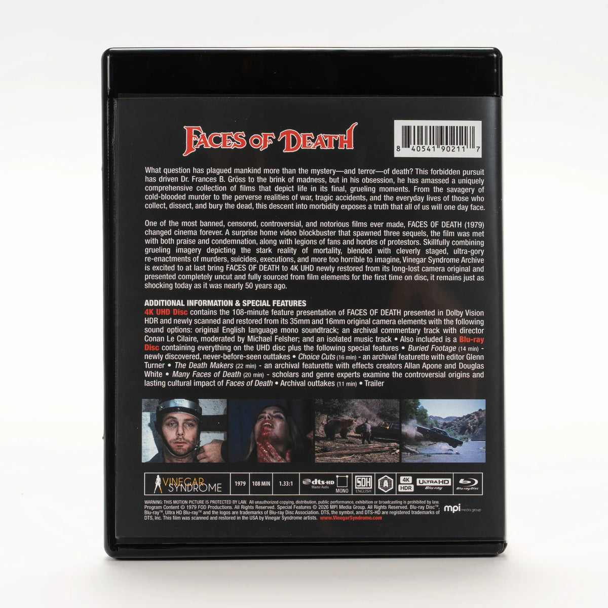 Vinegar Syndrome Movies > 4K 4K: Faces of Death 840541902117 VSA-062 STANDARD