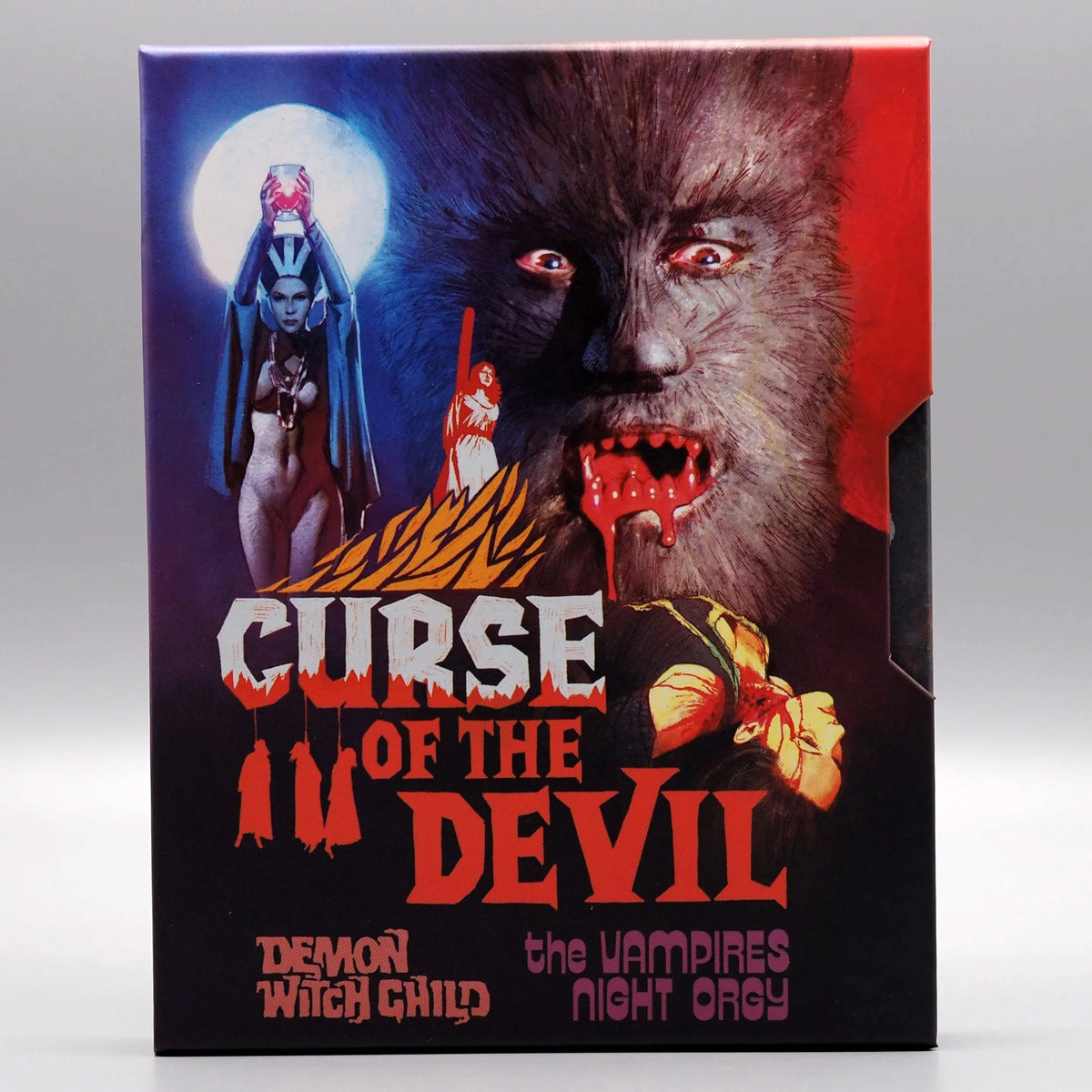 Vinegar Syndrome Movies > Blu-Ray BR: Curse of the Devil / The Vampires Night Orgy / Demon Witch Child (Limited Edition Slipcase) 810161482139