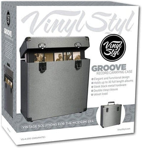 Vinyl Styl Music > Audio Equipment > Accessories Vinyl Styl: Groove Record Carrying Case - Graphite 766510011980 VNST10011980