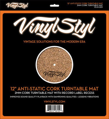 Vinyl Styl Music > Music Supplies Vinyl Styl - 12" Anti-Static Turntable Mat, No Slip 766510061596 VNST10061596