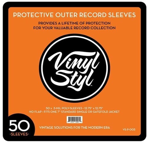 Vinyl Styl Music > Music Supplies Vinyl Styl: 12 Inch Vinyl Record Outer Sleeve Polyethylene - 50 Count (Clear) 762185030448