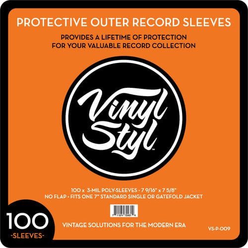 Vinyl Styl Music > Music Supplies Vinyl Styl: 7" Outer Sleeves 100ct - Open Top, Clear 711574724314 VNST724314
