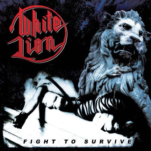 White Lion - Fight To Survive, White/ Black/ Red Splatter