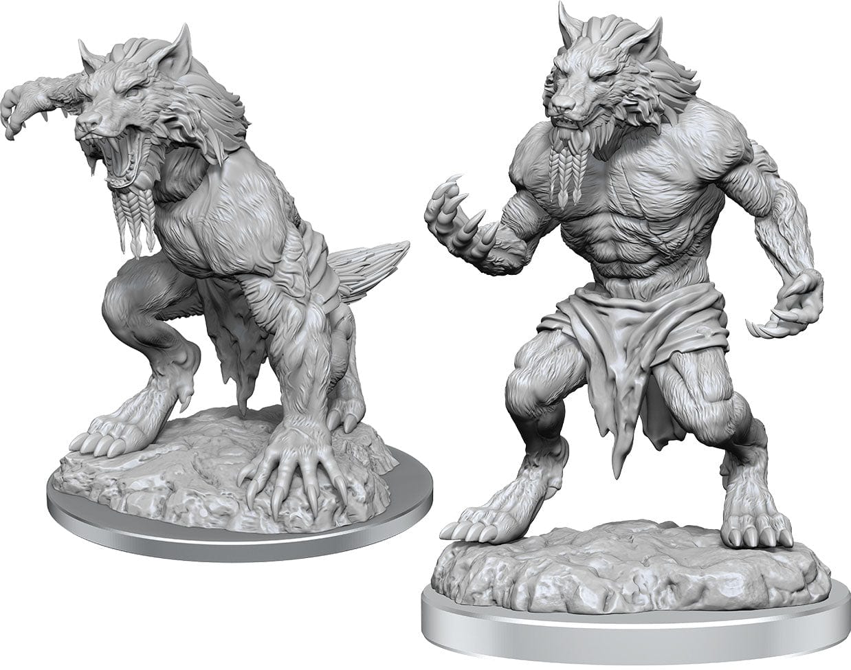 WizKids (Neca) Miniatures > WizKids Critical Role Unpainted Miniatures: W03 Fey Werewolves 634482905579 WZK 90557