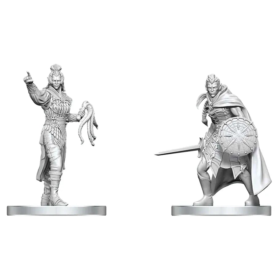 WizKids (Neca) Miniatures > WizKids D&D: Nolzur's Marvelous Miniatures: Drow Elite Warrior & Drow Priestess of Lolth 634482908938 WZK90893