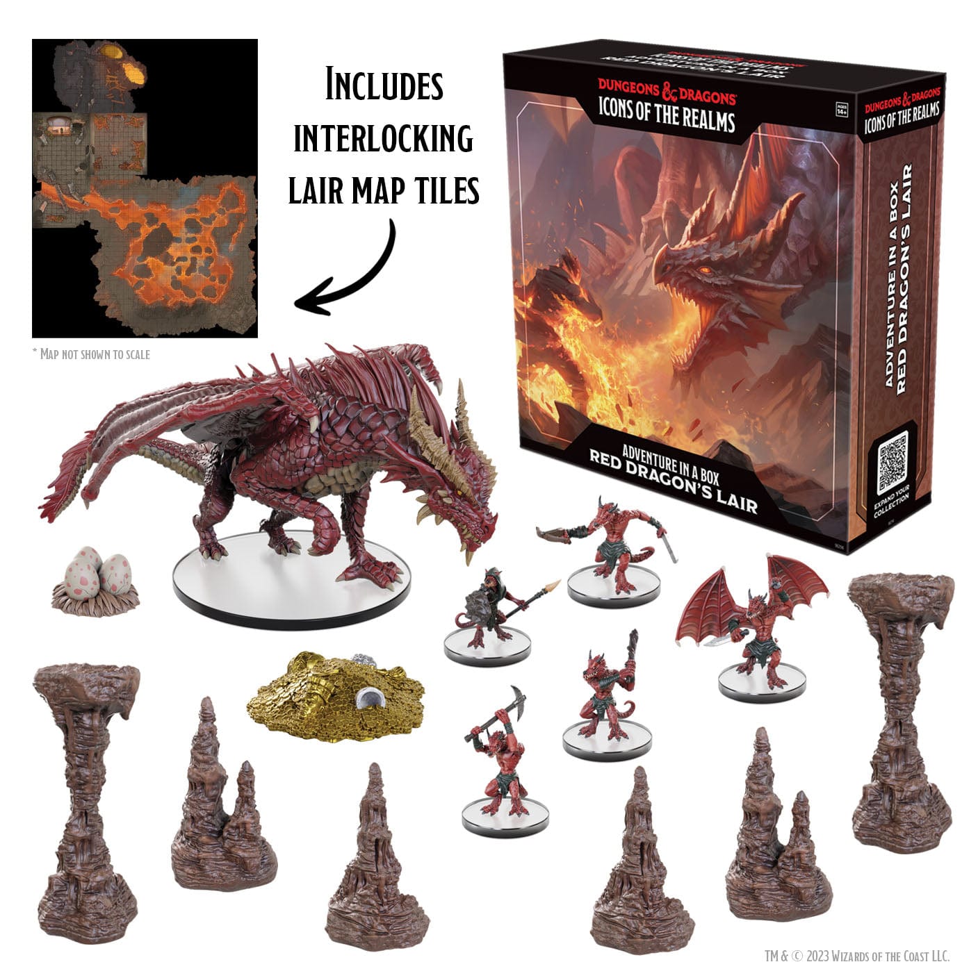 WizKids (Neca) Miniatures > WizKids Dungeons & Dragons: Icons of the Realms Adventure in a Box - Red Dragon's Lair 634482962947 WZK 96294