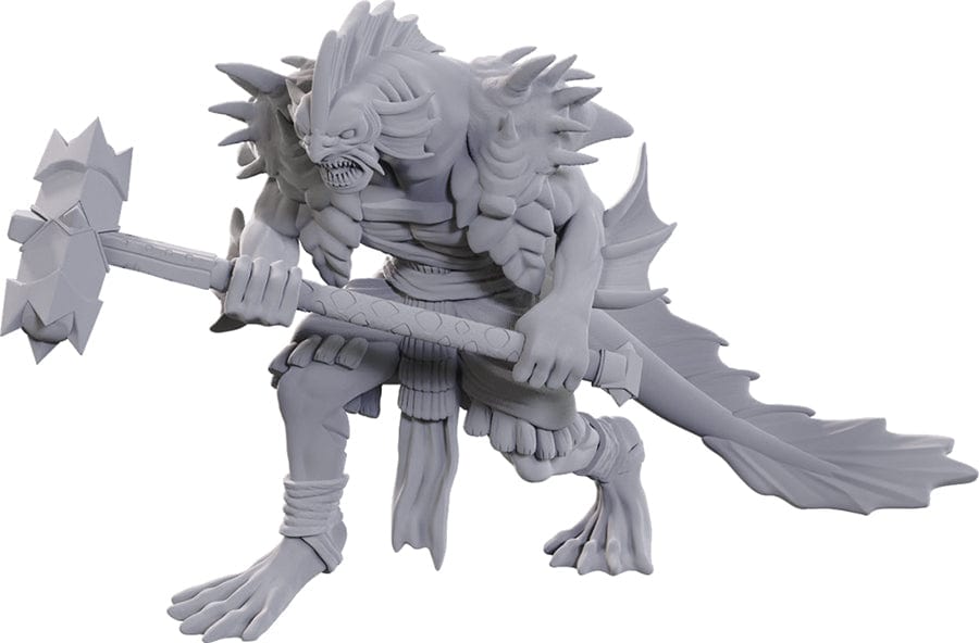 WizKids (Neca) Miniatures > WizKids Dungeons & Dragons: Nolzur's Marvelous Unpainted Miniatures - Sahuagin Coral Smasher (W25) 634482907610 WZK 90761