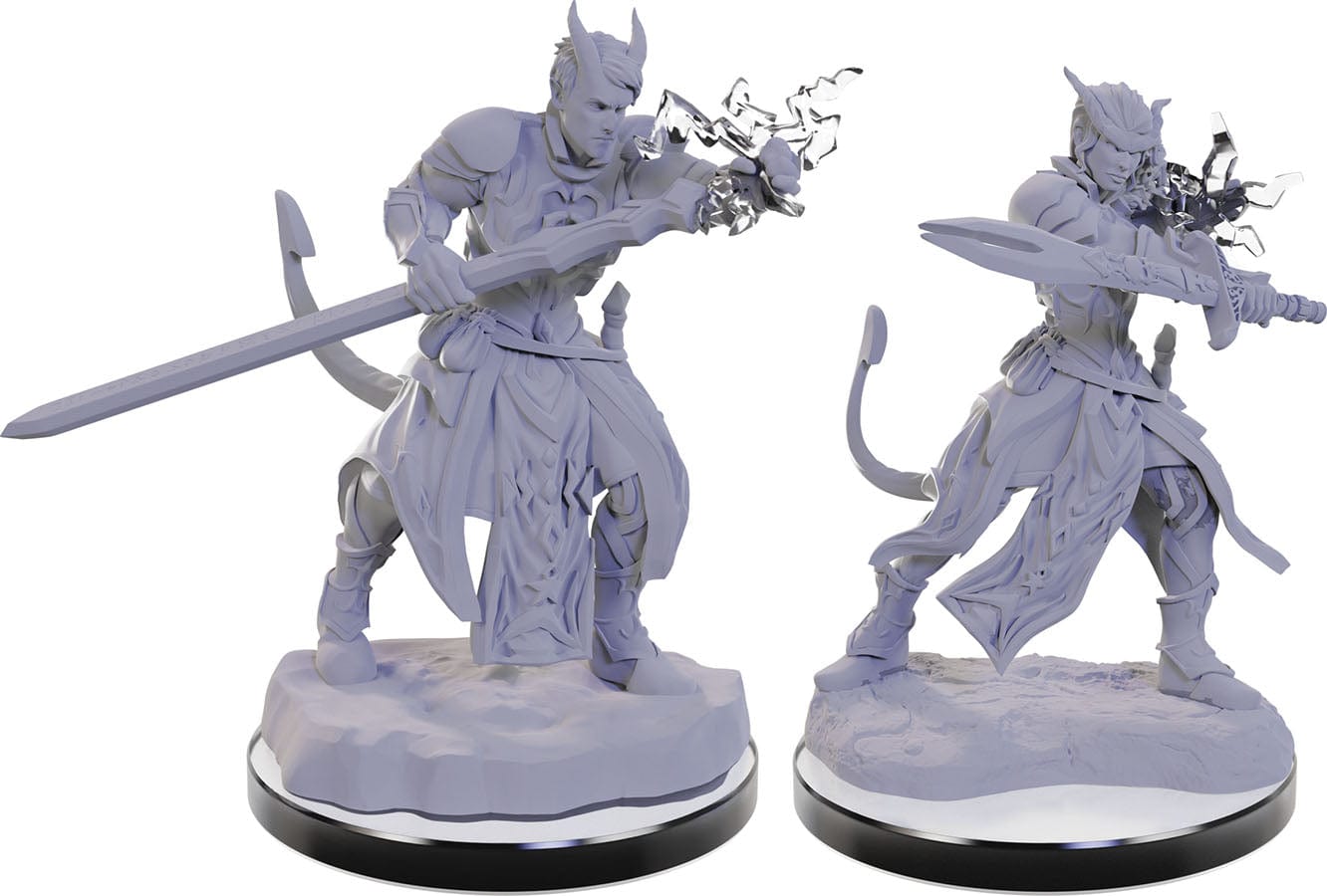 WizKids (Neca) Miniatures > WizKids Dungeons & Dragons: Nolzur's Marvelous Unpainted Miniatures - W22 Tiefling Warlocks 634482906705 WZK 90670