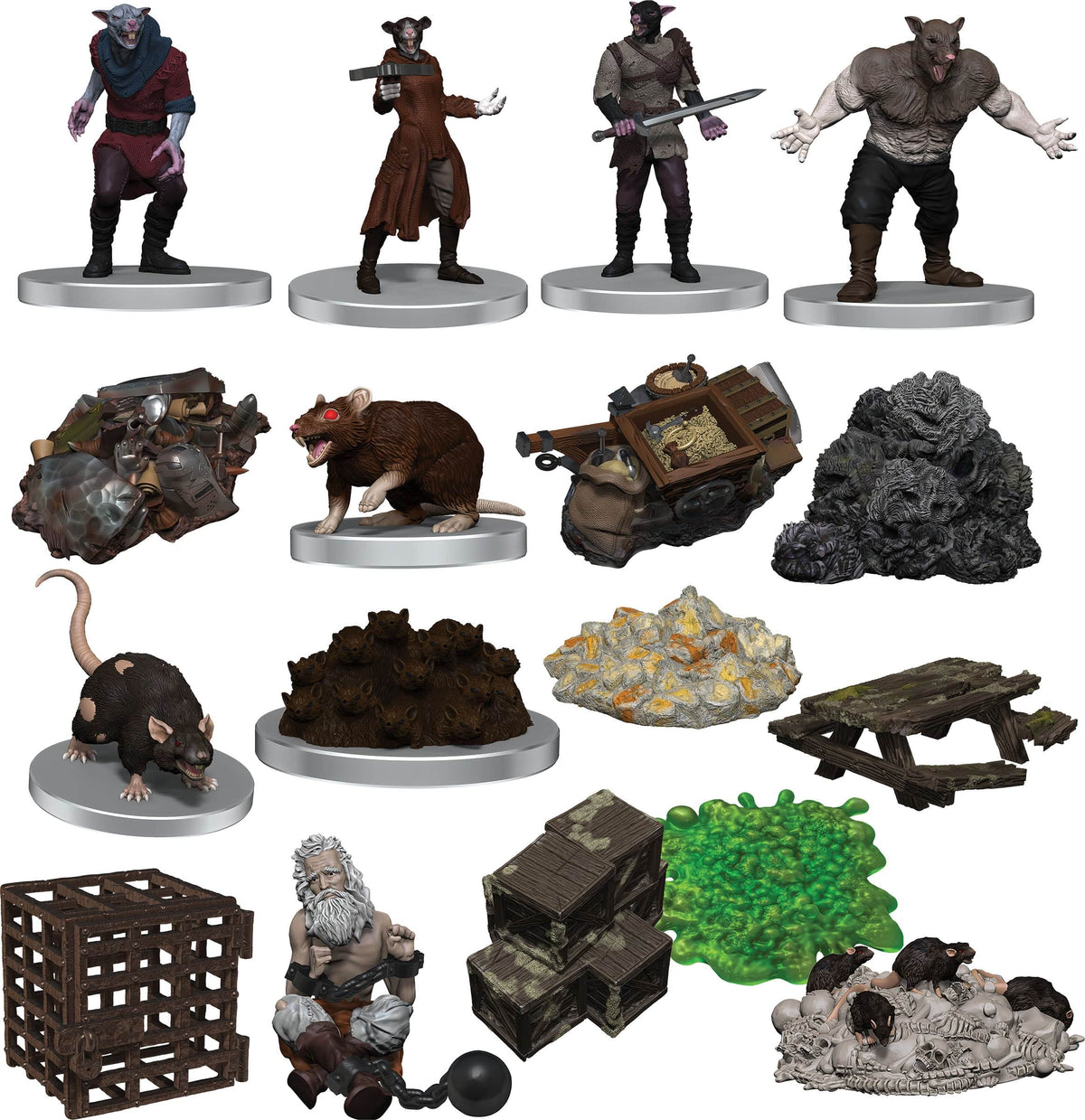 WizKids (Neca) Miniatures > WizKids WizKids: D&D Icons of the Realms - Adventure in a Box, Wererat Den 634482962077 WZK 96207