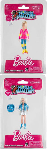 World's Smallest Toys > Super Impulse WORLDS SMALLEST: BARBIE SERIES - ROLLERBLADE & COWGIRL 810010991584