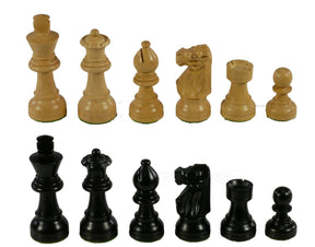 WorldWise Imports Board Games Chess Set - 3" Black French Knight Chessmen on Black/Maple 035756955663 30BF-45360B