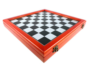 WorldWise Imports Board Games Chess Set -Robin Hood Resin Chessmen on Cherry Stained Chest 035756551025 R71151-CCT