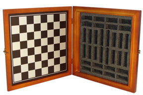 WorldWise Imports Board Games Chess Set -Robin Hood Resin Chessmen on Cherry Stained Chest 035756551025 R71151-CCT