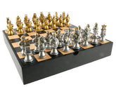 WorldWise Imports Board Games > Large Box Games Chess Set - Camelot Gold & Silver Chessmen on Maple Chest 035756695682 R71654-BCT