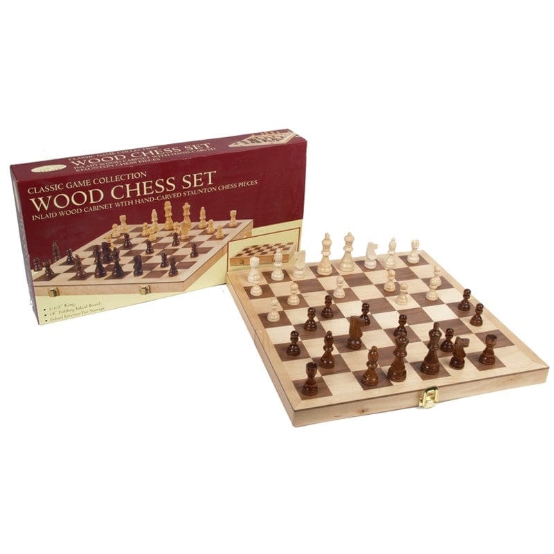 Worldwise Imports Board Games > Large Box Games Classic Game Collection: Folding Wood Chess Set - 18'' Board w/ 3.5'' King 025766001566 95118