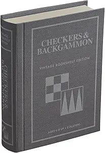 WS Game Company Board Games > Large Box Games CHECKERS & BACKGAMMON: Vintage Bookshelf Edition 850031312364