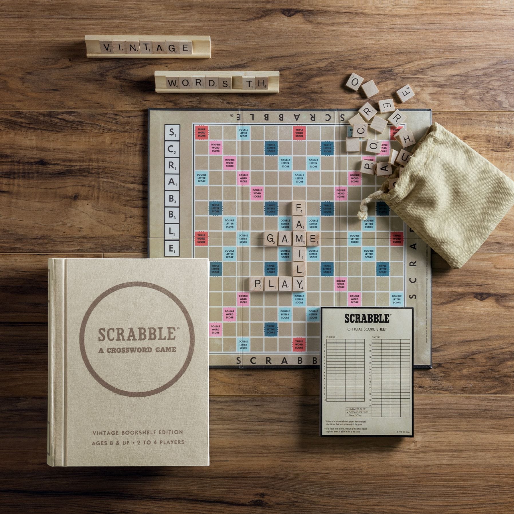 WS Game Company Board Games > Large Box Games Scrabble: Vintage Bookshelf Edition 850580006325 21420