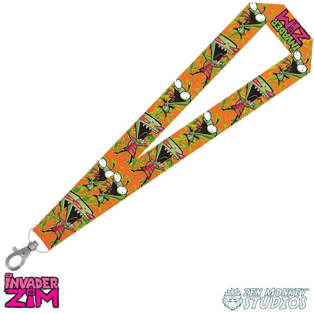 Zen Monkey Studios Apparel > Lanyards Gir and Zim, Slimed - Invader Zim Lanyard 810110756700 ZIM-LAN-SLIMED