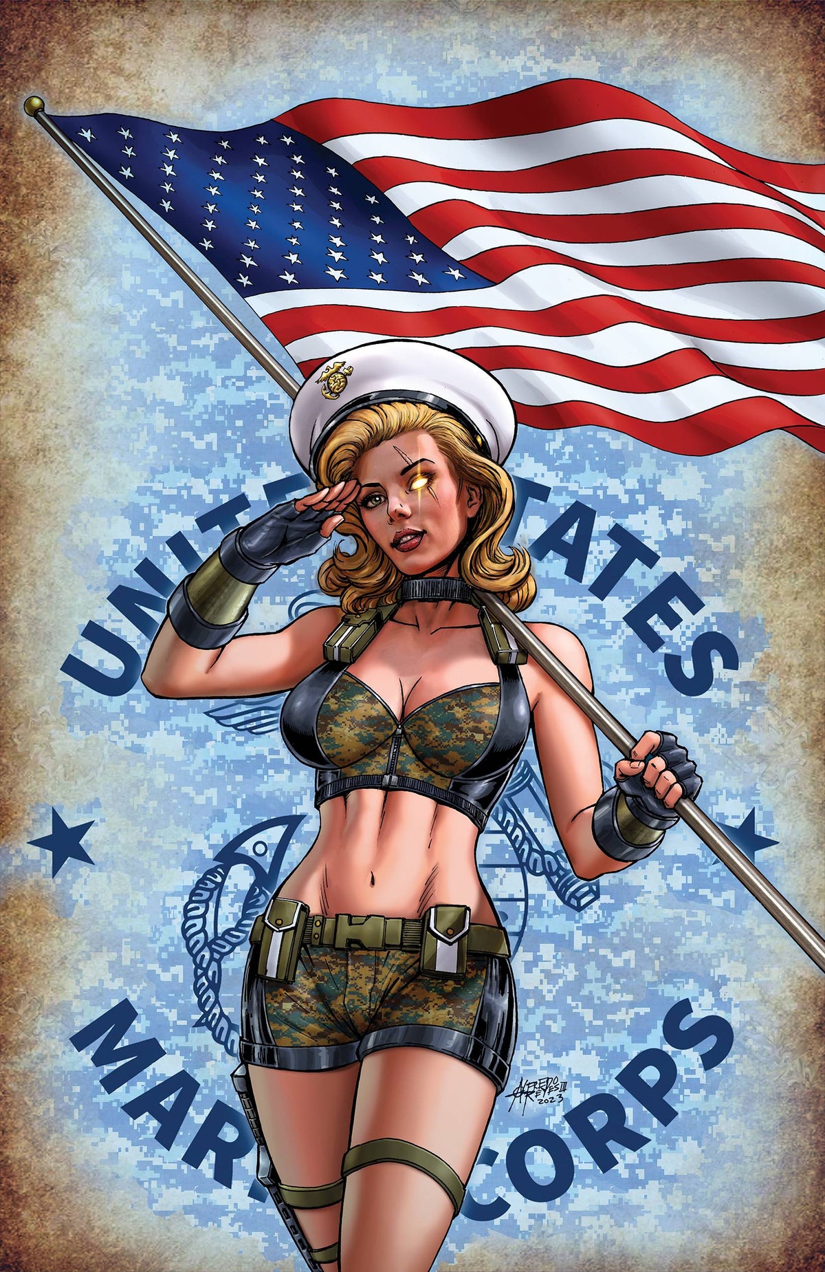 Zenescope Comic Books GFT 2023 ARMED FORCES APPRECIATION CVR A REYES 01996285864200311