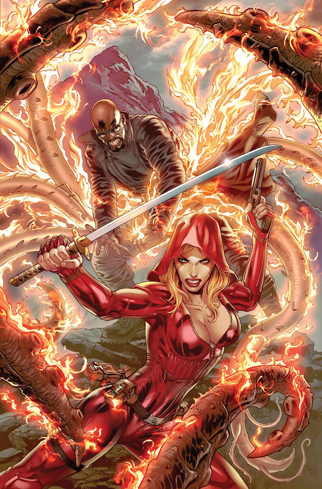 Zenescope Entertainment Inc Comic Books RED AGENT TRIAL BY FIRE CVR A IGOR VITORINO 69183573372200111 SEP231115