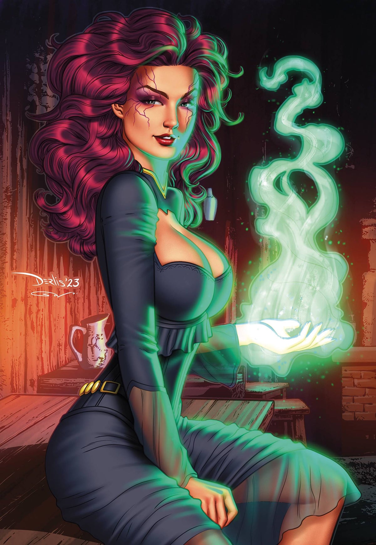 Zenescope Entertainment Inc Comic Books RED AGENT TRIAL BY FIRE CVR D DERLIS SANTACRUZ 69183573372200141 SEP231118