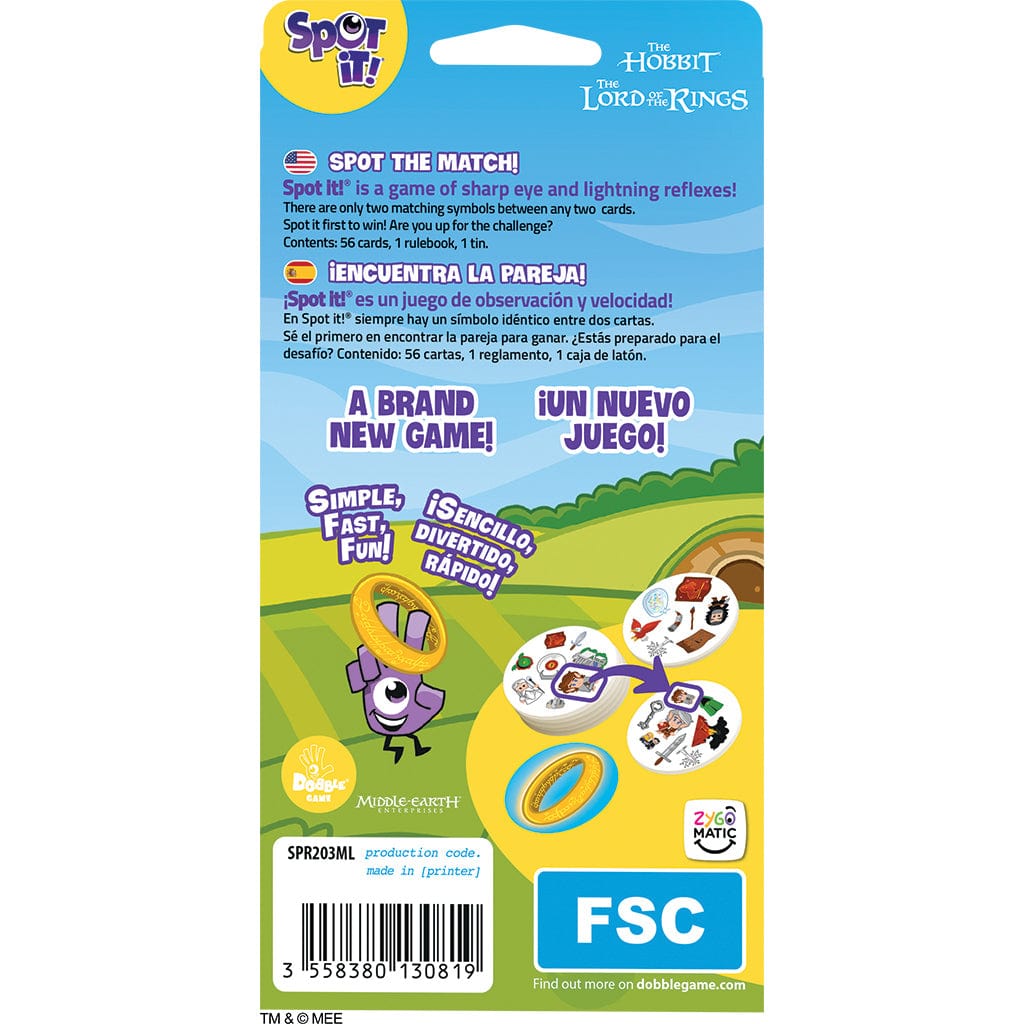 Zygomatic Board Games > Card Games Spot It! Lord of The Rings (Eco Blister) 3558380130819 SPR203ML