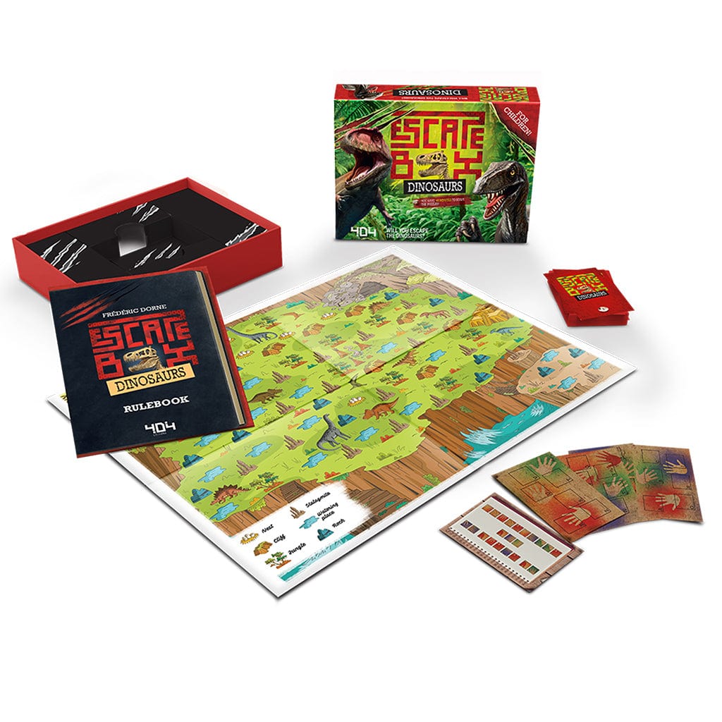404 Editions Board Games > Small Box Games Escape Box: Dinosaurs 3558380098737 QCQEB02EN