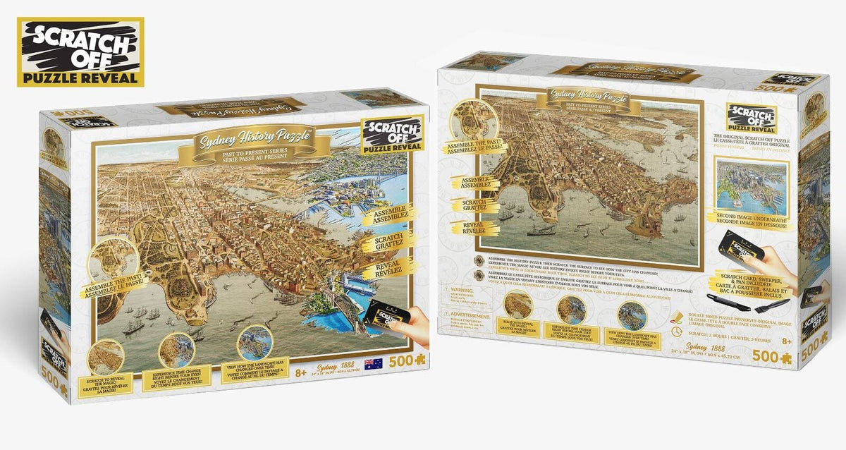 Scratch Off: 500pc Jigsaw - History Puzzle, Sydney - Third Eye