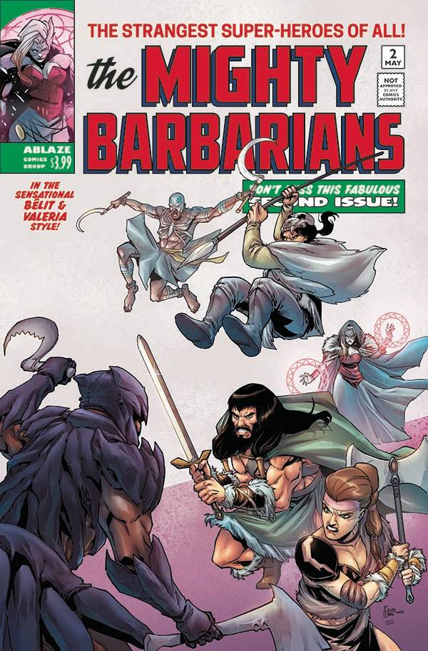 Ablaze Comic Books MIGHTY BARBARIANS #2 CVR D CASAS HOMAGE (MR) 85000892737902041 MAR231079