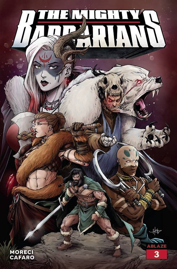 Ablaze Publishing Comic Books MIGHTY BARBARIANS #3 CVR B LEE 85000892737903021 APR231052