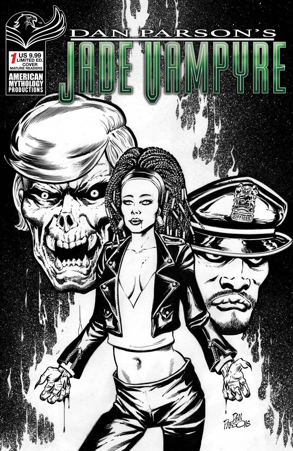 American Mythology Productions Comic Books > Incentives DAN PARSONS JADE VAMPYRE #1 CVR C 1/350 LTD ED B&W (MR) 85609100620500131 DEC221063