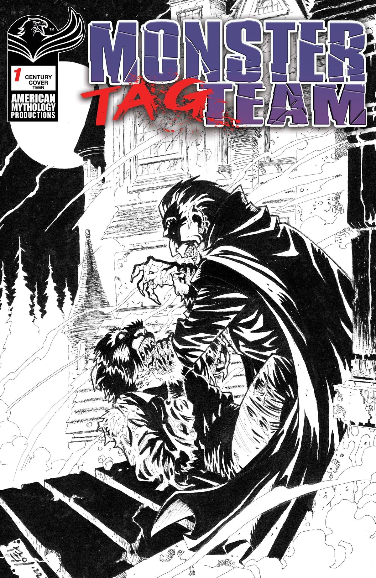 American Mythology Productions Comic Books > Incentives MONSTER TAG TEAM #1 CVR D CENTURY LTD ED 1/100 CVR 85609100659500141 DEC221054