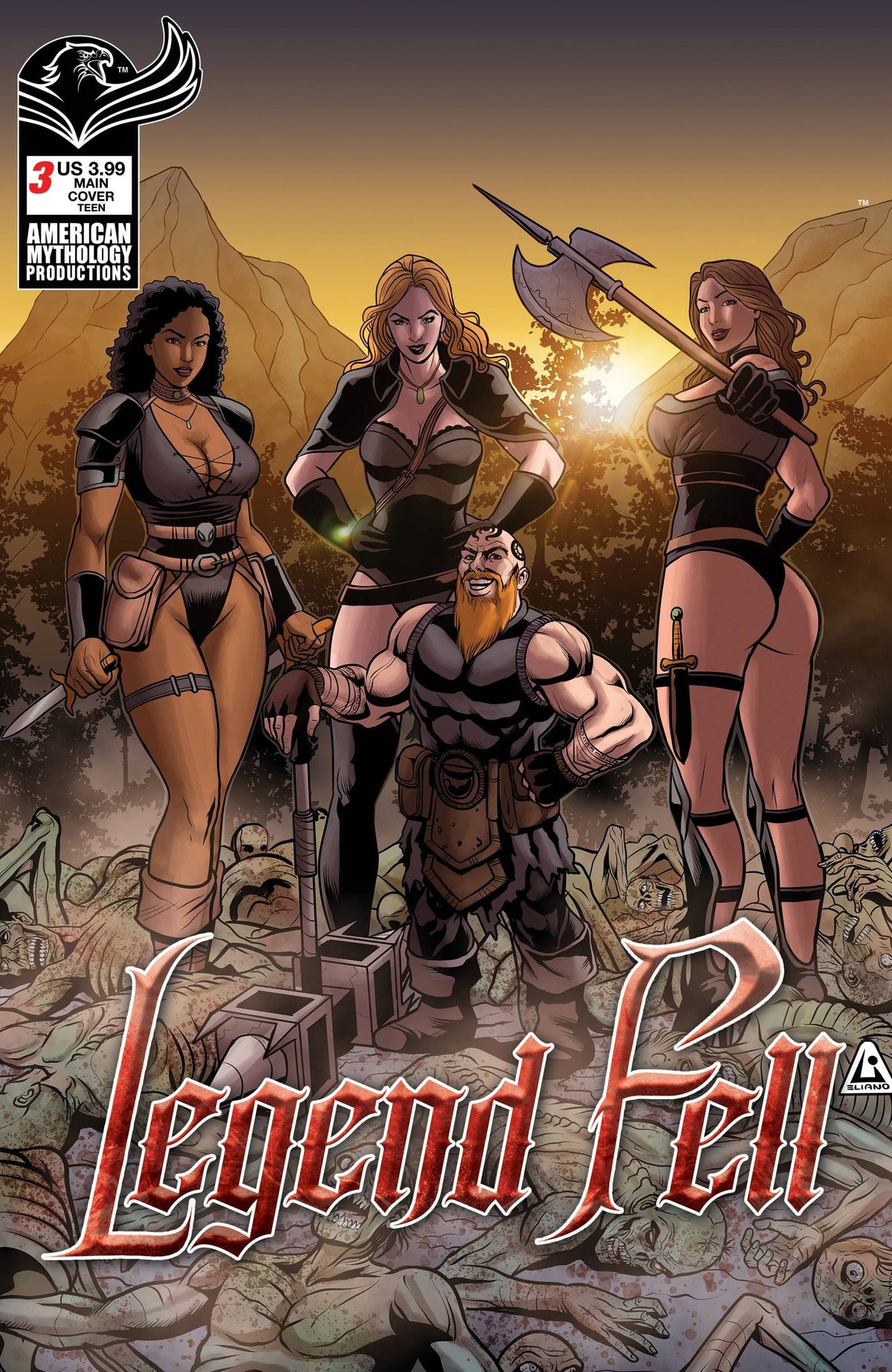 AMERICAN MYTHOLOGY PRODUCTIONS Comic Books LEGEND FELL #3 CVR A MARQUES 85609100623600311 APR231115