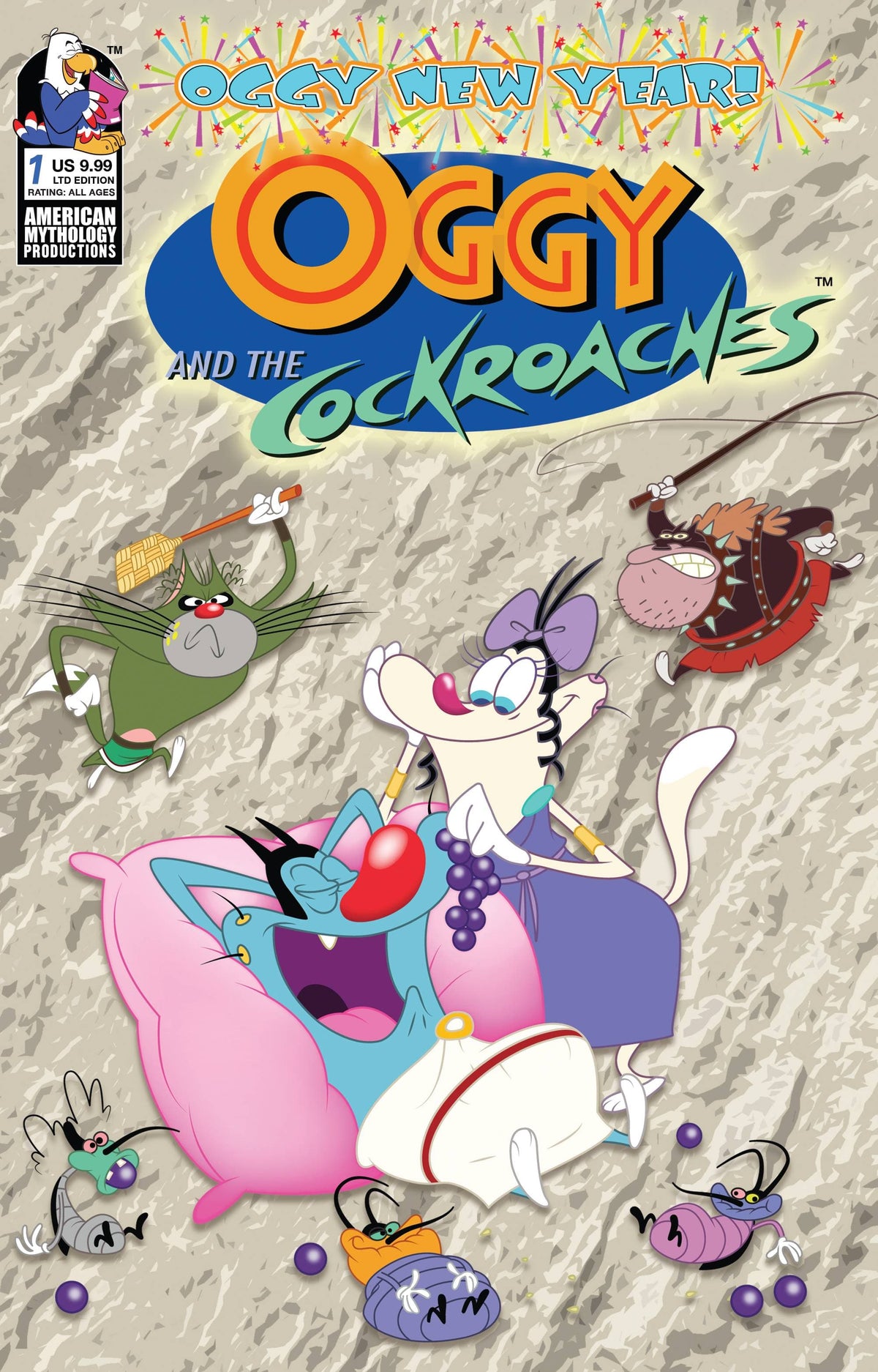 American Mythology Productions Comic Books OGGY AND THE COCKROACHES OGGY NEW YEAR #1 CVR C LTD ED 85609100655720131 SEP221362