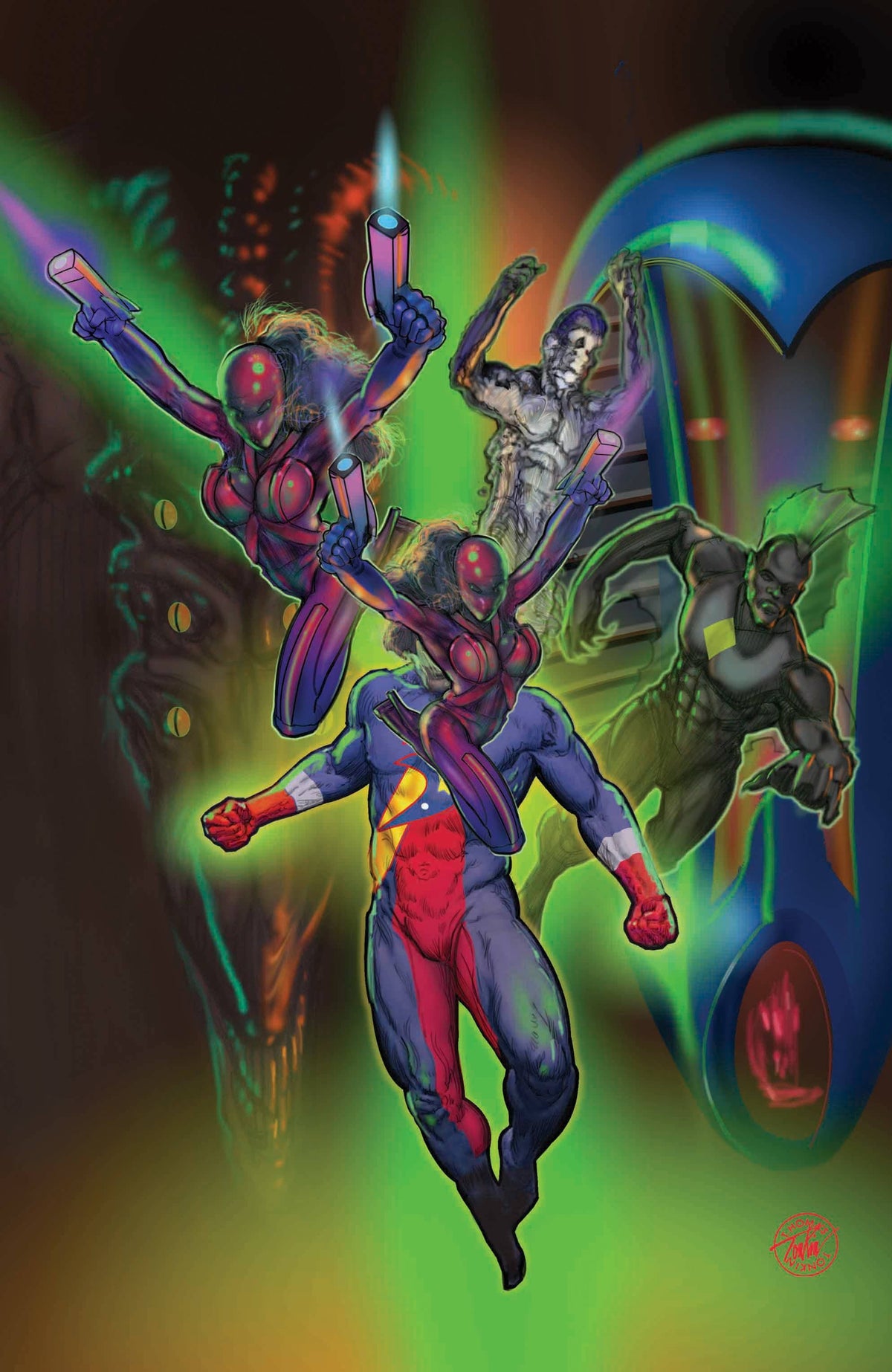 American Mythology Productions Comic Books PHAZER UNIVERSE #1 CVR F METAL AGENT THREE ZERO 85609100681611101 MAY231542