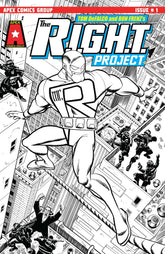 AMERICAN MYTHOLOGY PRODUCTIONS Comic Books RIGHT PROJECT #1 CVR B FRENZ B&W SKETCH 85609100681600121 APR231153