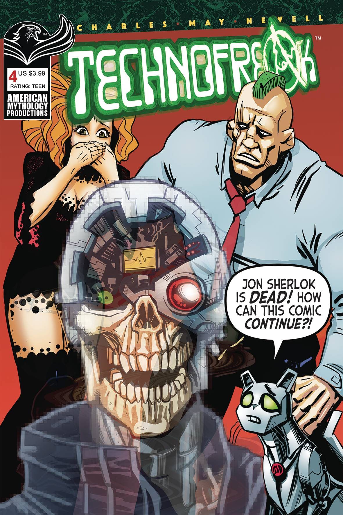 American Mythology Productions Comic Books TECHNOFREAK #4 (OF 3) CVR B CHARLES & NEWELL (MR) 85609100667000421 JAN221176