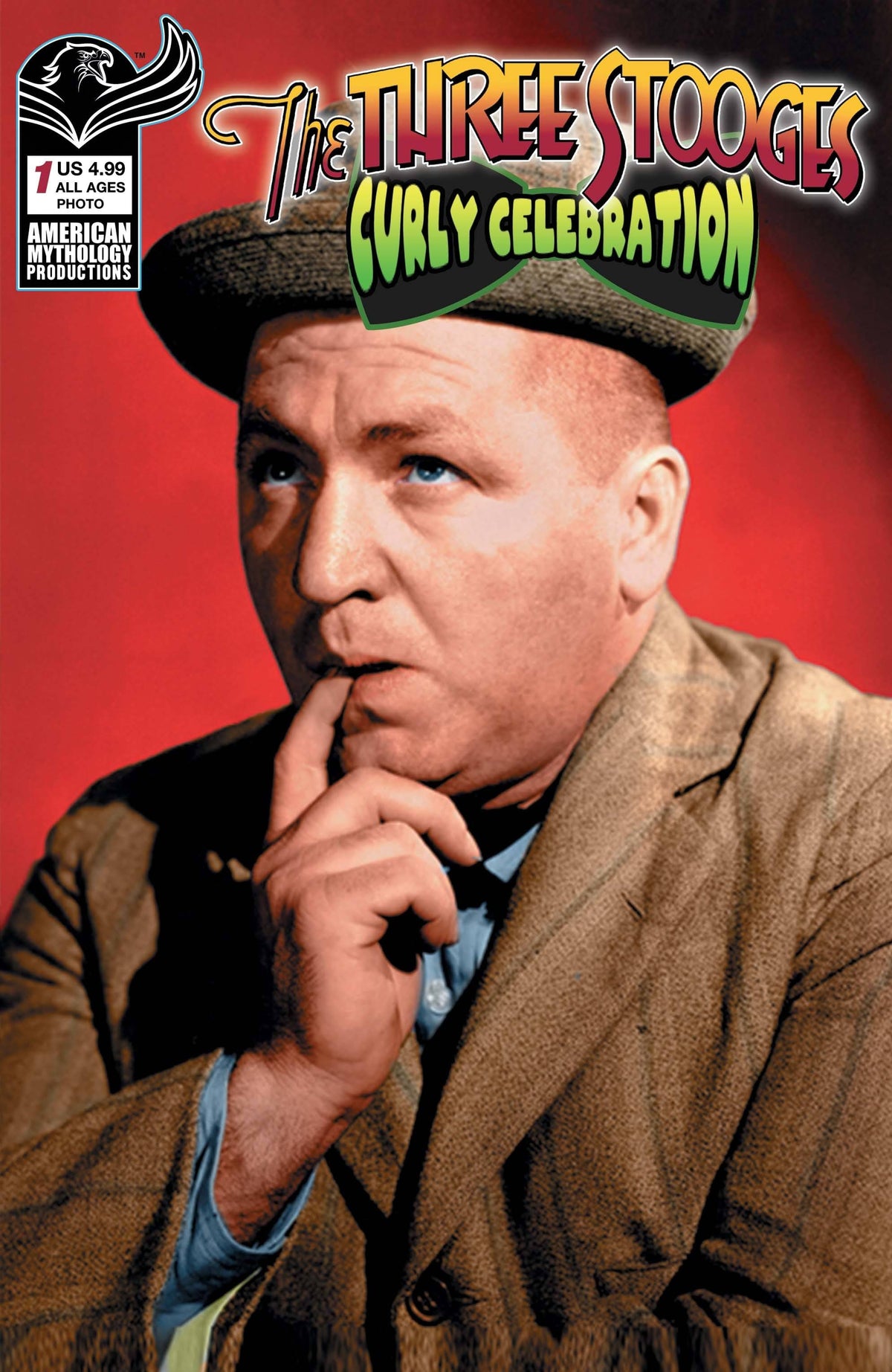 American Mythology Productions Comic Books THREE STOOGES CURLY CELEBRATION CVR B COLOR PHOTO 85609100602170121 SEP221336