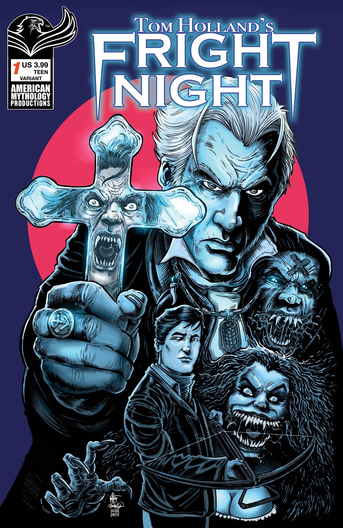 American Mythology Productions Comic Books TOM HOLLANDS FRIGHT NIGHT #1 CVR B HASSON & HAESER 85609100668700121 MAY231516