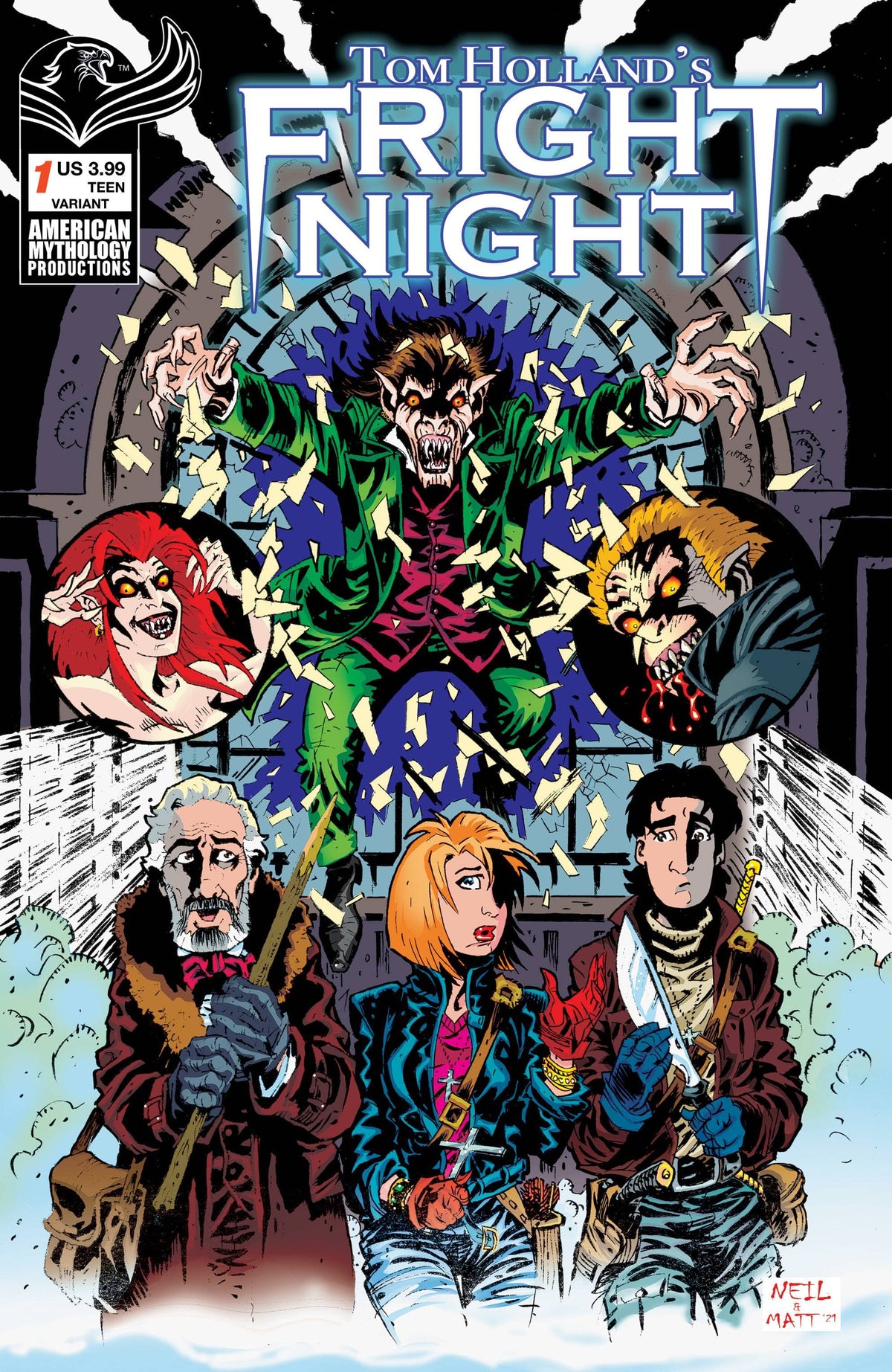 American Mythology Productions Comic Books TOM HOLLANDS FRIGHT NIGHT #1 CVR C VOKES 85609100668700131 MAY231517