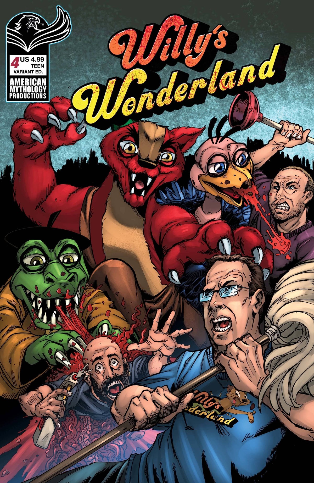 American Mythology Productions Comic Books WILLYS WONDERLAND PREQUEL #4 CVR B CALZADA 85609100666300421 MAY231487