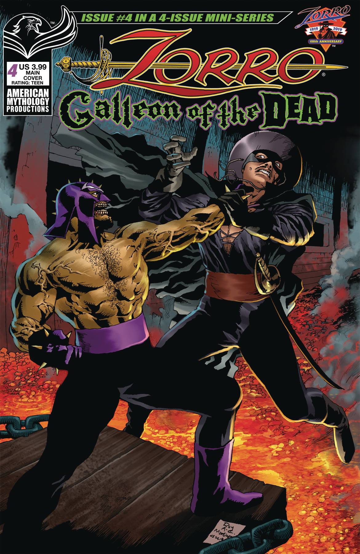 American Mythology Productions Comic Books ZORRO GALLEON OF DEAD #4 CVR A MARTINEZ 85609100644101811 SEP221358