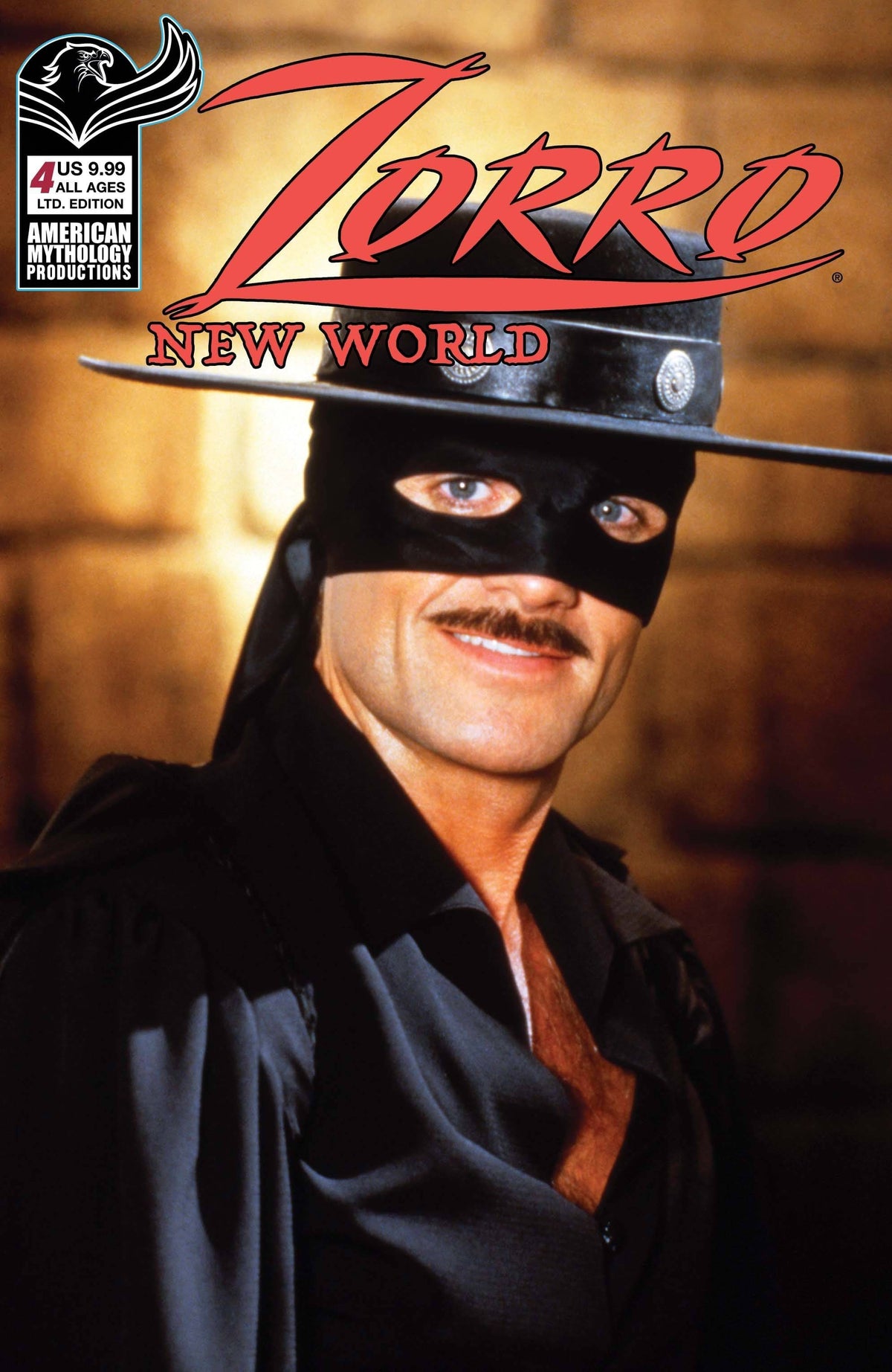 American Mythology Productions Comic Books ZORRO NEW WORLD #4 CVR B LTD ED PHOTO 300 COPY 85609100644160421 JAN221180